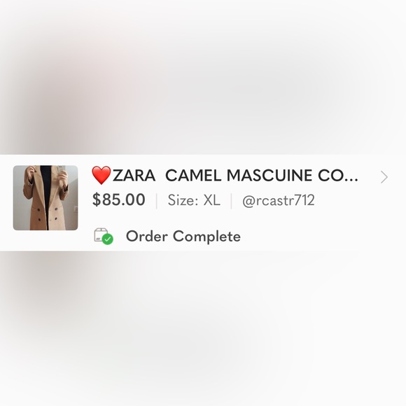 LAST ❤️NWT ZARA CAMEL MASCUINE COAT - Picture 15 of 16
